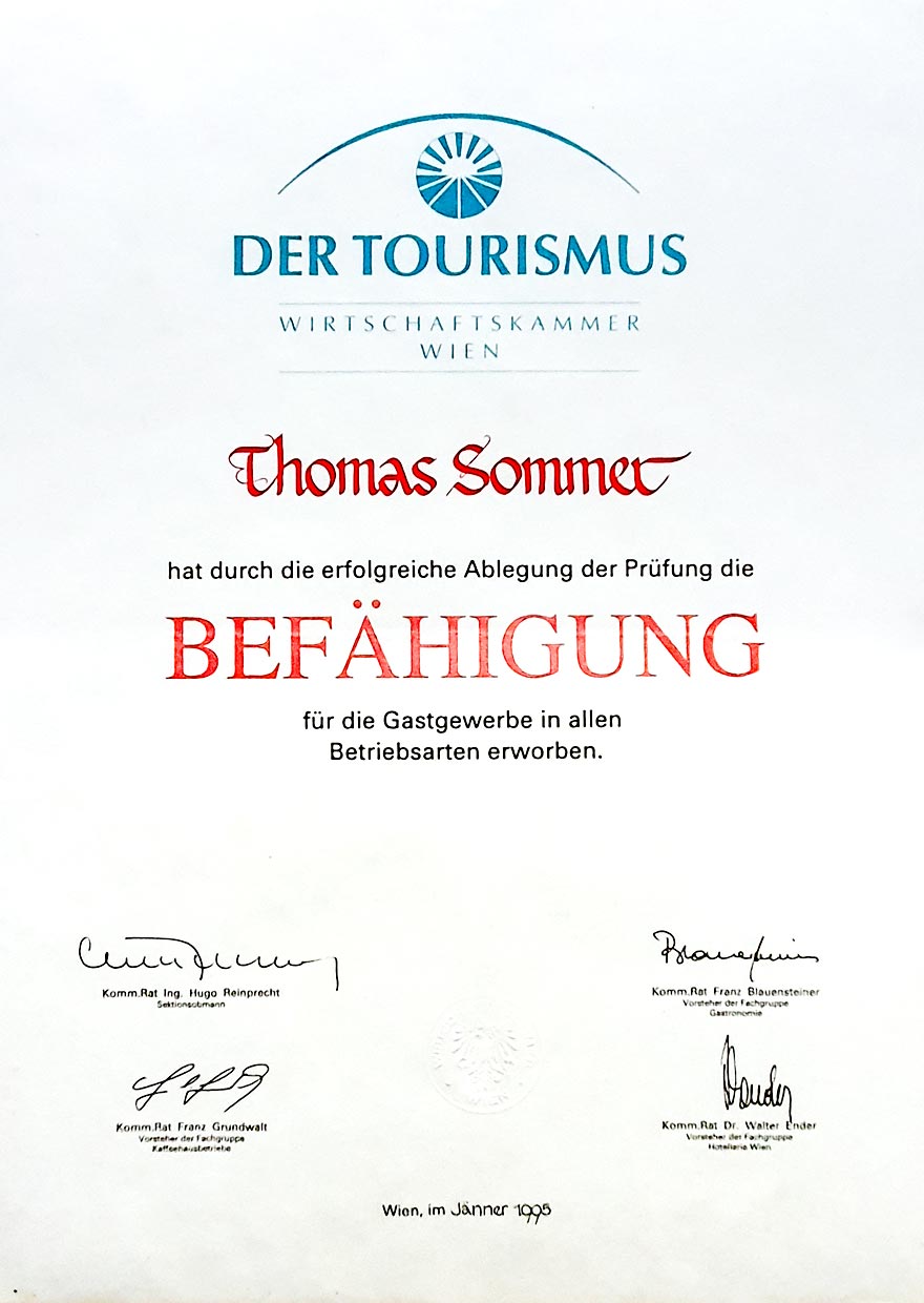 TS Hospitality Consulting diplom